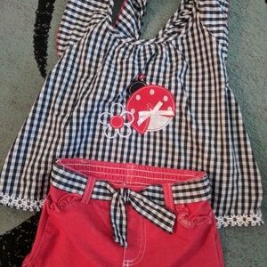 Adorable cross back summer girls outfit